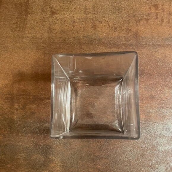 4” Clear Glass Square Vase/Candle Holder - Picture 2 of 4